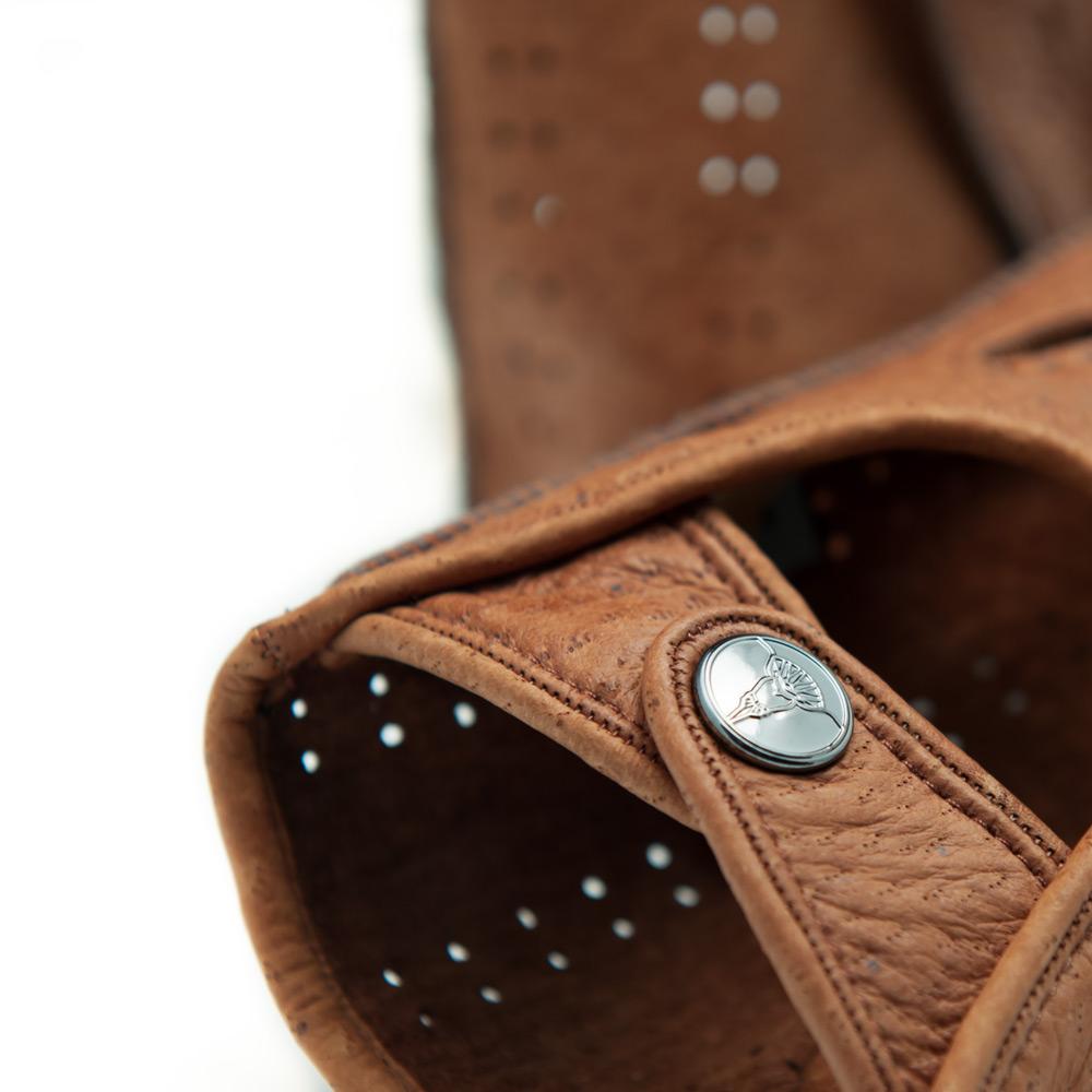 Artivino Brown Leather Driving Gloves