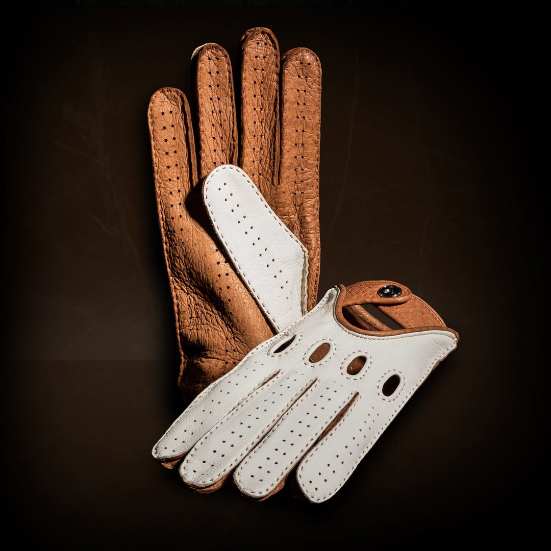 Bianco Hybrid driving gloves