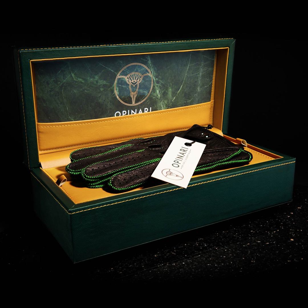 Hell Green Driving Gloves - Made-to-order