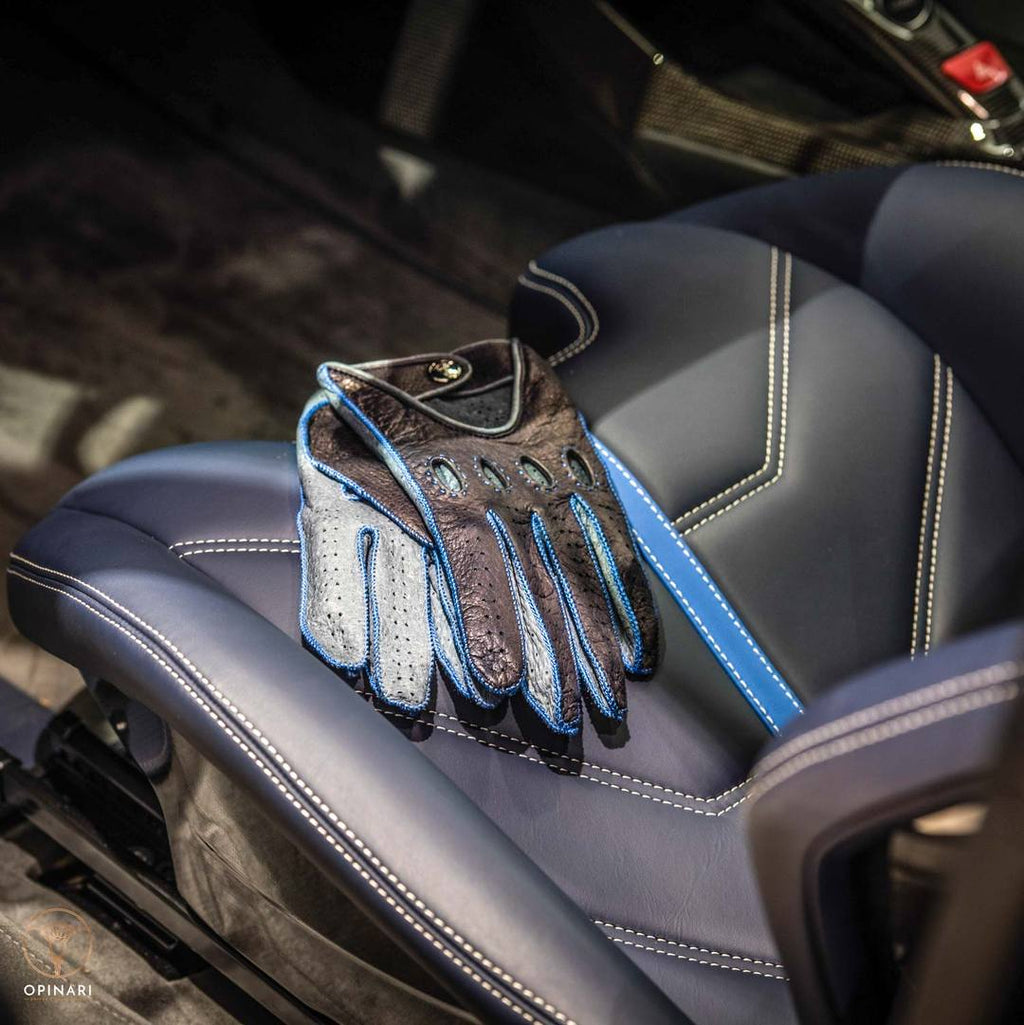 Azzurro Blue Driving Gloves