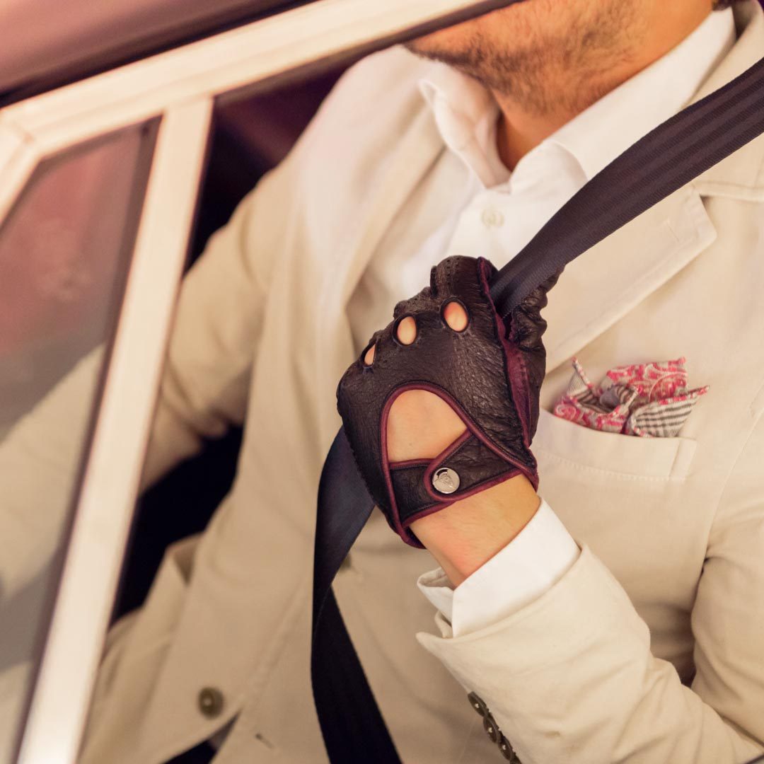 Bordeaux Driving Gloves - Made-to-order