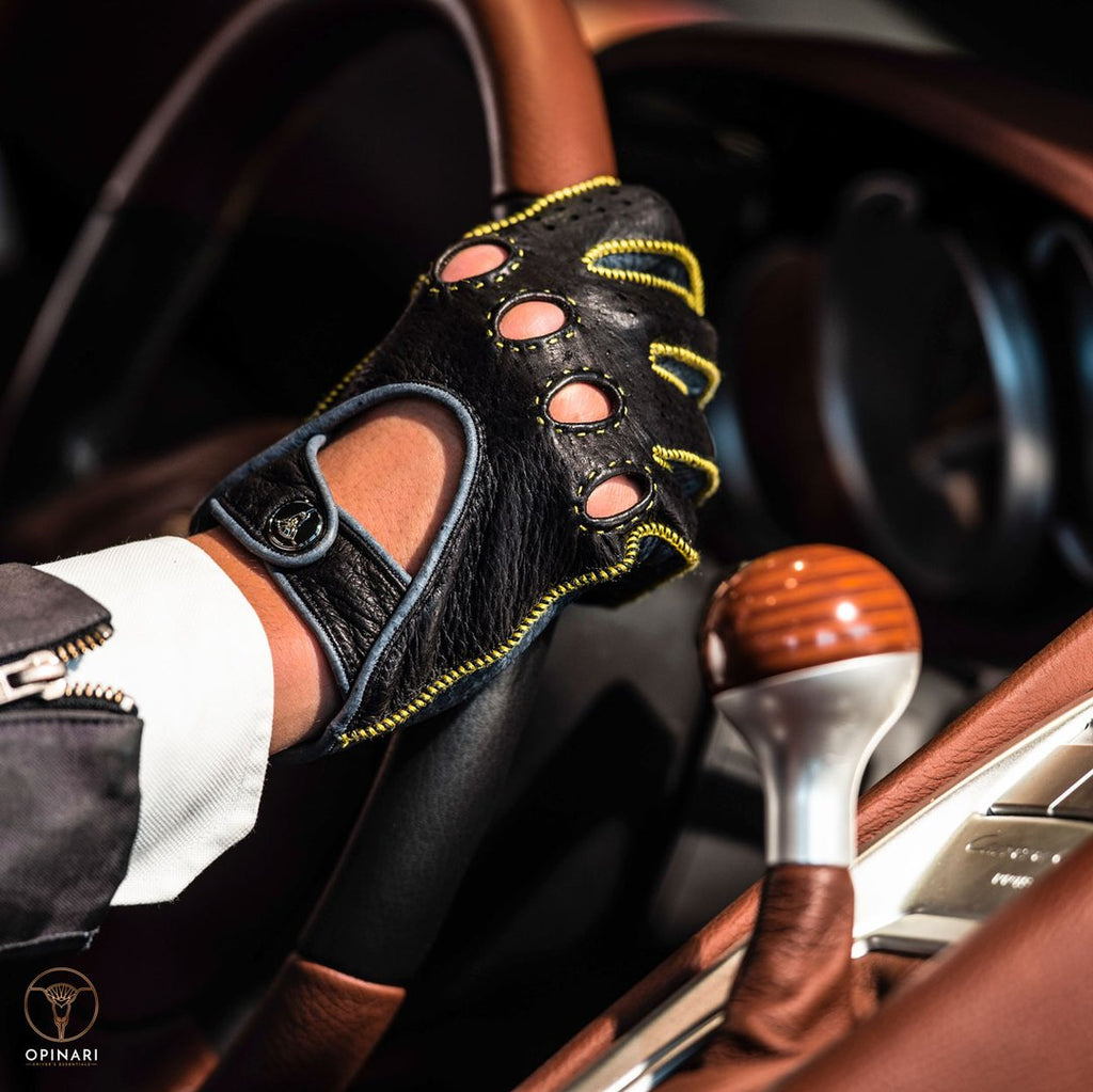 Diablo Giallo Yellow Driving Gloves