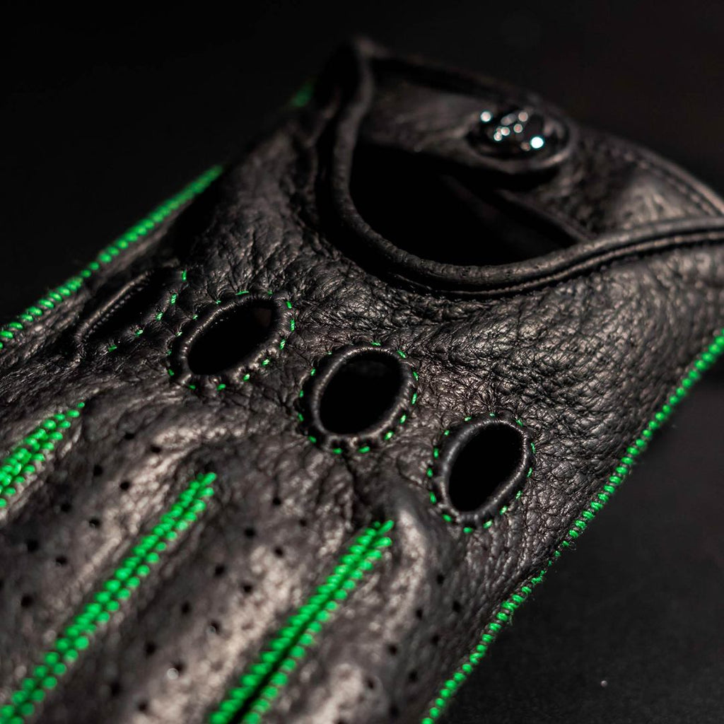 Hell Green Driving Gloves - Made-to-order