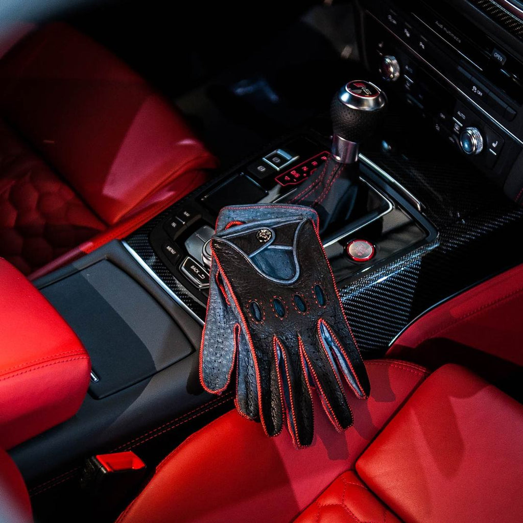 Rosso Acceso Red Driving Gloves